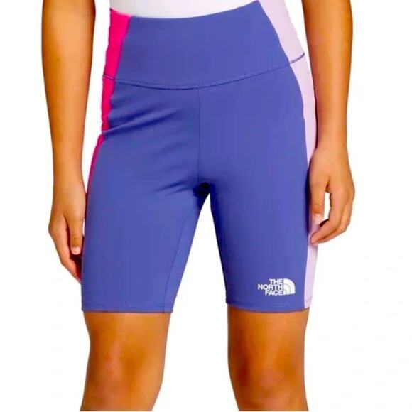 The North Face Girls Purple & Pink Athletic Sports Shorts - Picture 1 of 8